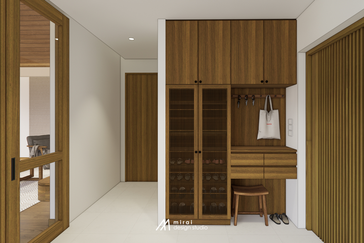 บ้านชั้นเดียว ขาวไม้